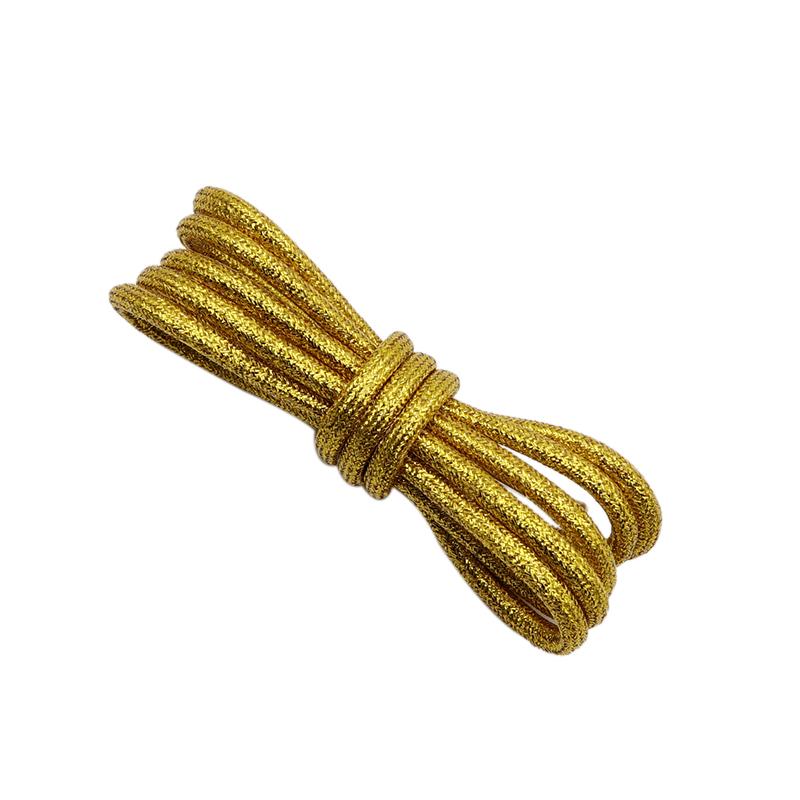 Luxury 4.5MM Rose Golden Metallic Yarn Ropes Pretty Beautiful Laces For Trendy Sneaker High