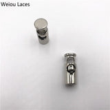 Weiou(20Pcs/10sets) Luxury Shoe Buckle Stoppers Zinc Alloy Metal Cord Lock Hollow Spring Buckles