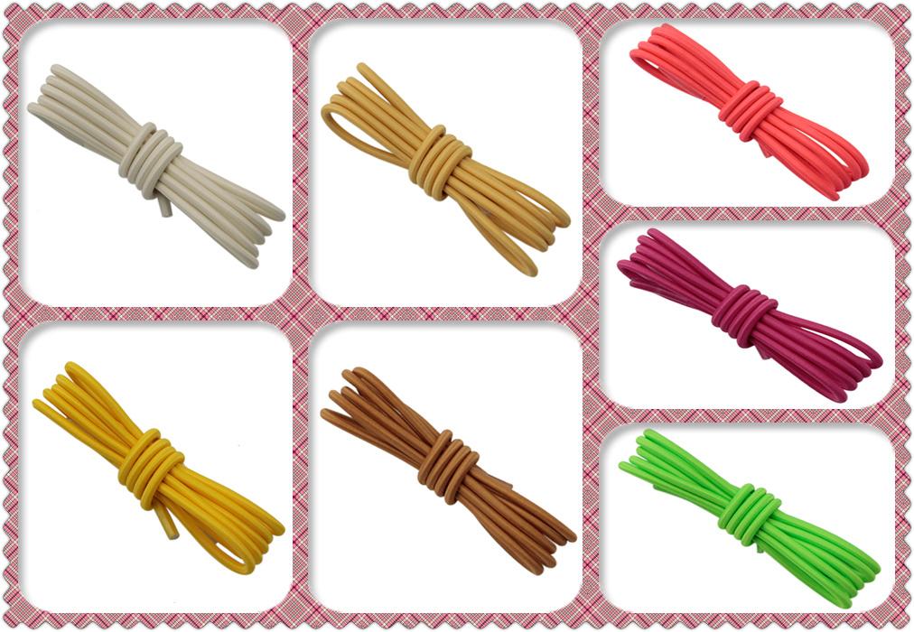 Professional Laces 3MM Natural Element Color Elastic Ropes Excellent Extension Polyester Shoelaces