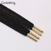 8mm Premium Flat Denim Shoelaces Metal Aglet Classic Laces Customize Your Kicks Blue Black