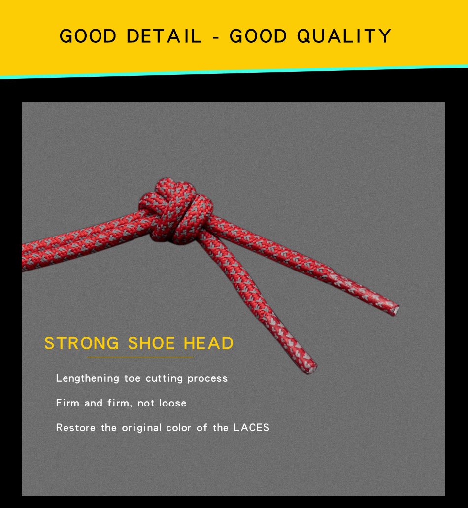 4.5MM High-Ranking Reflective Shoe Accessories Eye-Catching Shoelaces Daily Traveling Nice Street