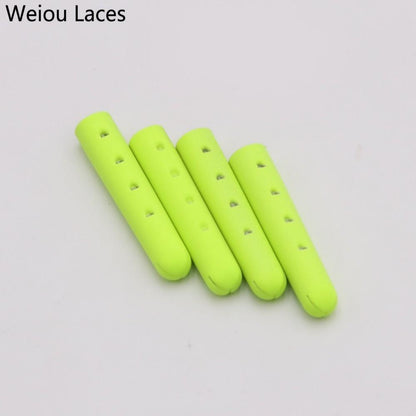 Weiou (100pcs/25sets) 4x23mm Painting Fluorescent Yellow Tips Fashion Matt Metal Aglets For Clothing