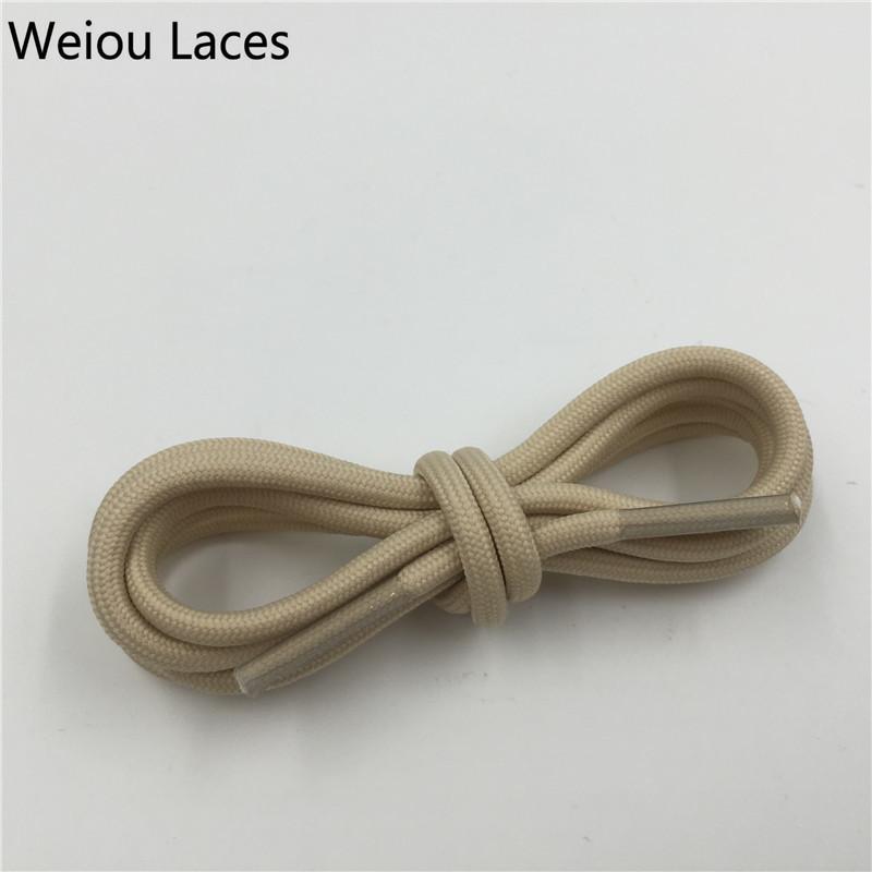 Offical Weiou 7mm Flat Round Apricot Tubular Lace Hiking Shoelace Ribbon Replacement Shoe Laces