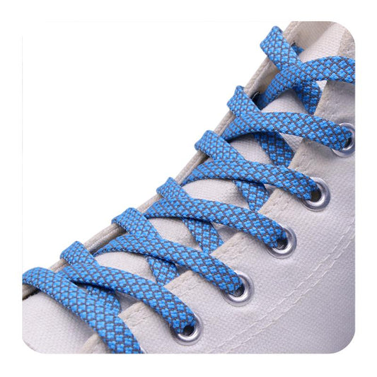 Weiou New 7mm Flat All Matched Shoelaces Reflective Colorful 50-200 Cm Length Laces For Women Men