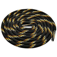 Weiou 6mm Round Rope Laces Black With Colorful Dots Line Yellow Bootlaces Unisex Striped Shoelaces