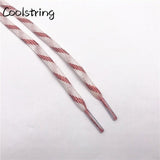 7mm Double Layer Shinning Colorful Glitter Shoelaces Long Shoe Laces White Black Red Gold Silver