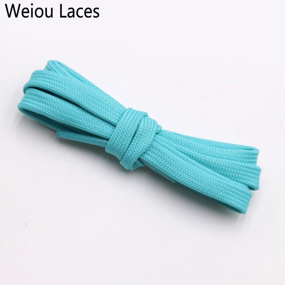 Weiou Basics Flat 7mm Laces Colorful Shoelaces Solid Color Polyester Tubular Sneakers Shoestring For