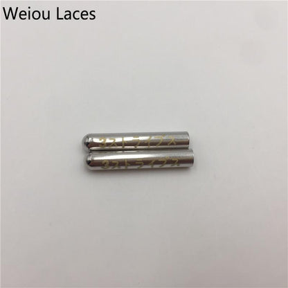 Weiou(100Pcs/25sets) Luxury Seamless Shiny Metal Tips DIY Round Bullet Aglets Clothing Laces Head