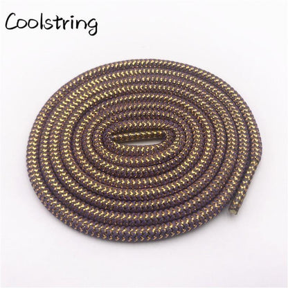 10 Colors Wavy Black Gold White Silver Metallic Thread Shoe Laces Glitter Shimmering Bootlaces For