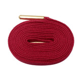 Golden Metal Tips 8MM Waxed Shoelaces 100% Cotton Black White Red Blue Laces Unisex For Sneaker