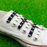 Skeleton Skull Punk Print Cartoon Wild Shoelaces Athletic Safety Sneakers Shoelaces Casual Lace Funny Punk Rock Bootlace Gothic