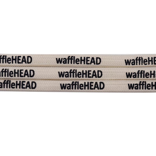 waffleHEAD 7mm Black Shoelaces 60-180cm Vintage Printing Shoelaces Super Bootlaces Shimmering  Shoe Laces for Queens Kids