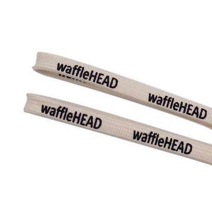 waffleHEAD 7mm Black Shoelaces 60-180cm Vintage Printing Shoelaces Super Bootlaces Shimmering  Shoe Laces for Queens Kids