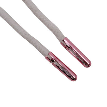 Pink 4pcs eye catching Light Rose shinny Lacet Ends For Selling Press Installation Metal Tips for shoe lace pants