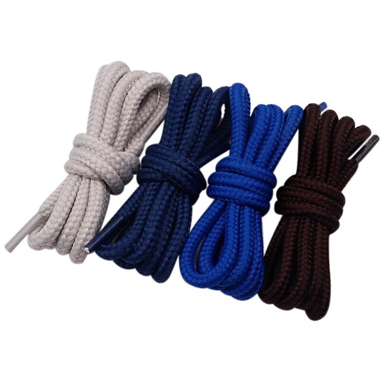 1Pair Round Shoelaces Outdoor Hiking Sports Shoe Laces Kids Sneakers Shoelaces Length 90/120/150/180CM Lacets Baskets 4 Colors