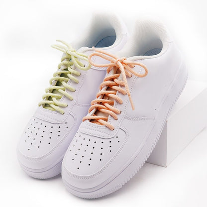 1Pair Round Solid Shoelaces Top Quality Polyester Shoes Lace Solid Classic Round Shoelace Sneakers Boots Air Shoes String