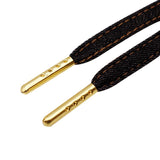 8MM DENIM Shoelaces With Golden Siliver alloy Tips Office Business Men Women Boot Shoe Durable Lacets 2021