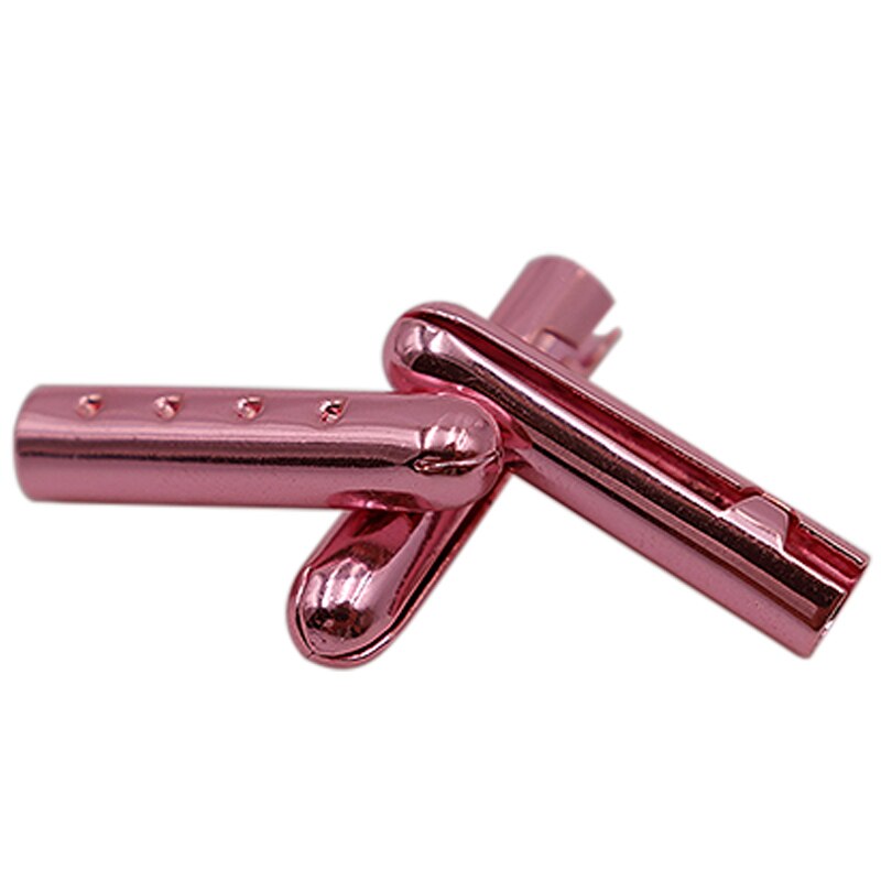 Pink 4pcs eye catching Light Rose shinny Lacet Ends For Selling Press Installation Metal Tips for shoe lace pants