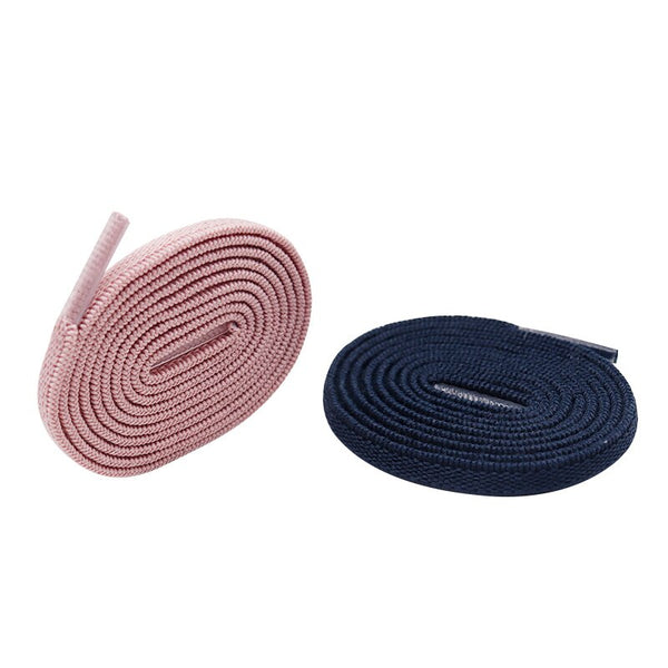 Stretch 6.5mm Pink & Navy Shoelaces 60-180cm Silicone 2 Colors Stretching Shoelaces Super Bootlaces  Shoe Laces for Queens Kids