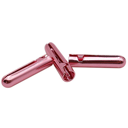 Pink 4pcs eye catching Light Rose shinny Lacet Ends For Selling Press Installation Metal Tips for shoe lace pants