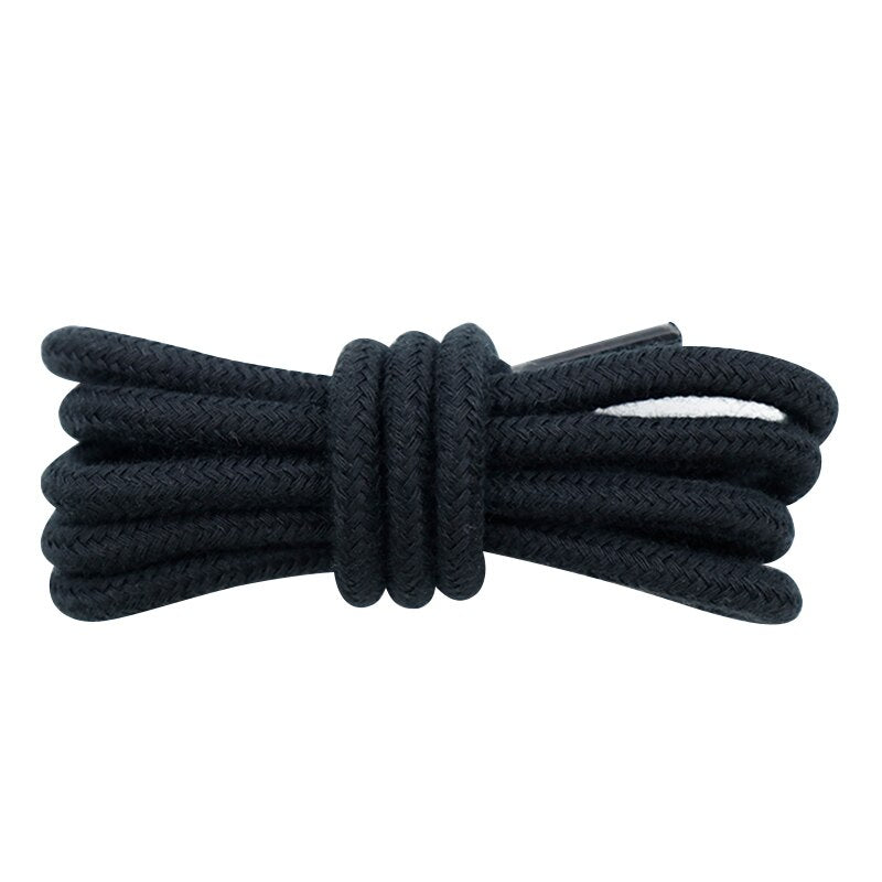 Off Black White Simple Hoodie Laces Pure Solid Colour Shoe Ropes Anti-Slip & Stable Good Feeling  Boots Cordon