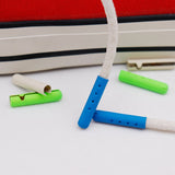 3 Colors Easy Clip Blue Beige Green Metal Aglet DIY Shoelace Replacement 4PCS Shoe Lace Tips Drawstring Hoodie String Head