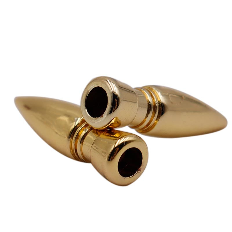 Weiou Manufacturer Metal Shoe Accessories Draw Cord Tips Golden Bullet Alloy-Metal Head Shoe Decoration