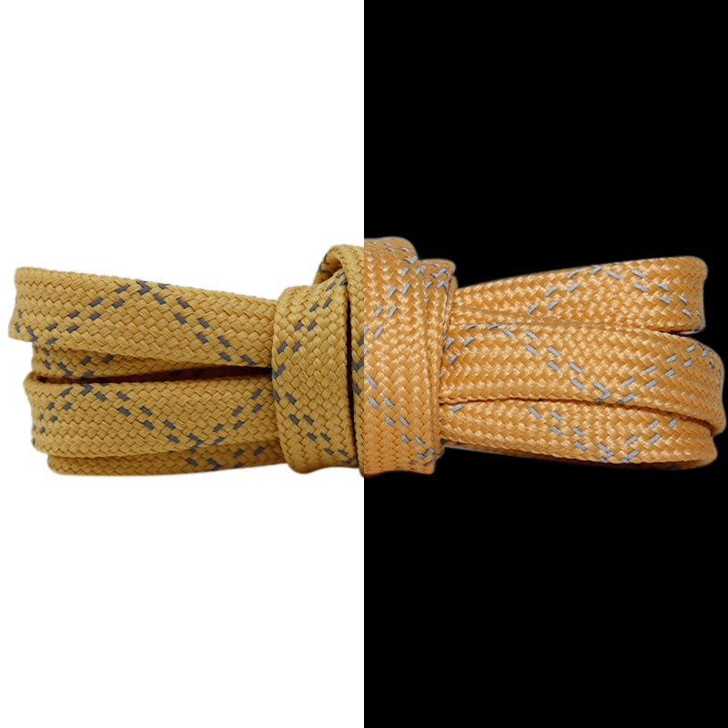 Weiou recommends new glamour laces every week 0.8cm wide 3M reflective laces Flat double stripe twill reflective design