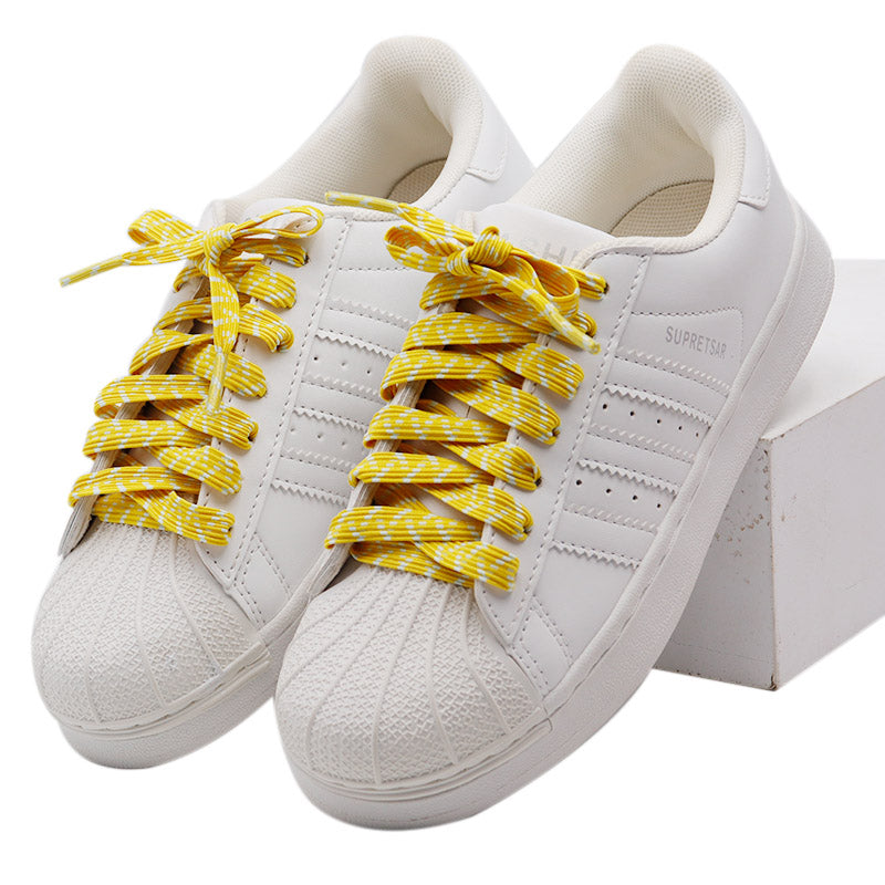 Weiou Manufacturer Shoe Accessories Custom Design Fashion Style Two-Color Elastic Spring Shoelaces For Casual Sneakers