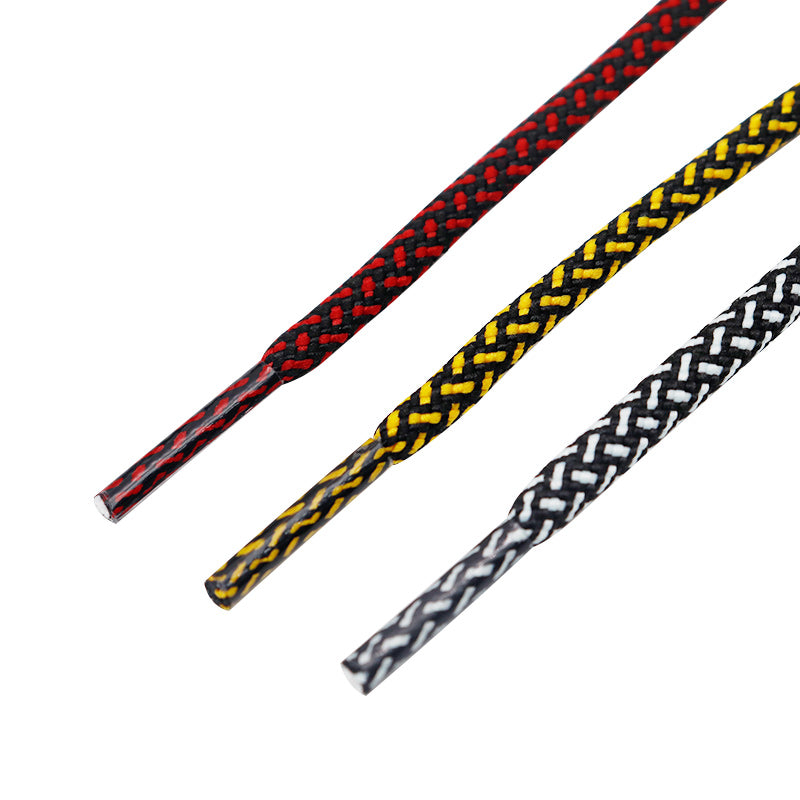 Weiou Brand New Polyester Rope Outdoor Climbing vintage Pure Color Round Two Color Shoelaces For Casual Sneakers Shoes