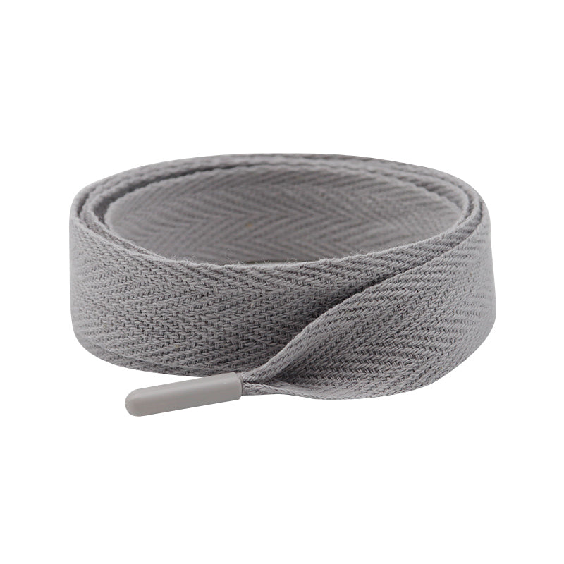 Weiou manufacturer silk shoelace herringbone belt with plastic buckle support customized metal or plastic buckle