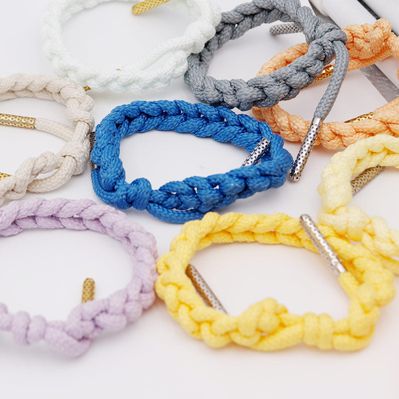 Weiou Manufacturer Fashion Accessories Polyester And Metal 15 Color Optional Braided Bracelet