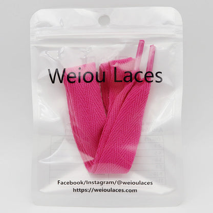 Weiou manufacturer silk shoelace herringbone belt with plastic buckle support customized metal or plastic buckle