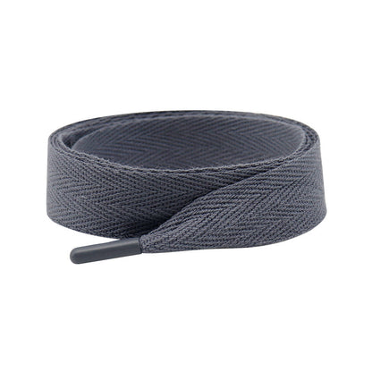 Weiou manufacturer silk shoelace herringbone belt with plastic buckle support customized metal or plastic buckle