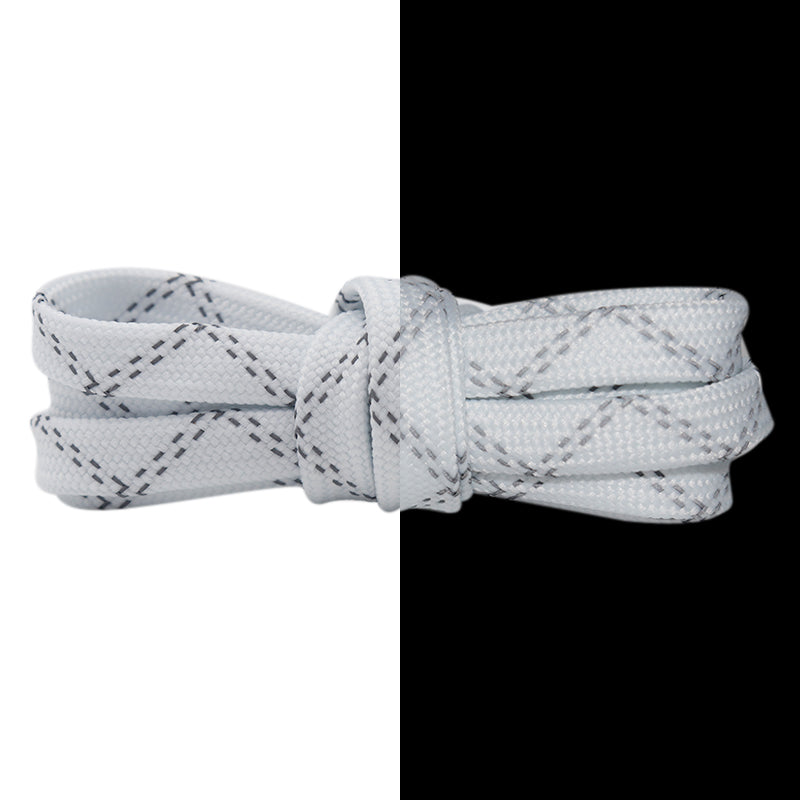 Weiou recommends new glamour laces every week 0.8cm wide 3M reflective laces Flat double stripe twill reflective design