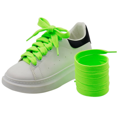 18mm Extro Wide Width Double Layer Laces Sneaker 10 Designs Solid Color Flat Shoes Strings Queen Air